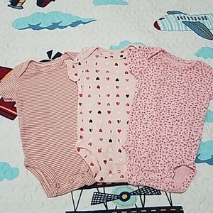 Pink Newborn Onsie Lot
